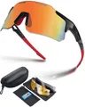 Produktbild: Winyoher Fahrradbrille Herren-Leicht Sportbrille Damen-UV400 Sport Sonnenbrille,Winddicht Rennradbrillen Schnelle Brille,Laufbrille mit 3 Austauschbare Linse für Radfahren Fahrrad Laufen Angeln