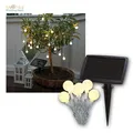 Produktbild: LED Solar Lichterkette warmweiß 20 weiße Kugeln IP44 Winter tauglich Innen/Außen