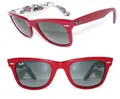 Produktbild: Ray Ban SONNENBRILLE ROT WEISS BLAU WAYFARER RB 2140 1118 BRILLE 0502 LONDON OVP