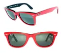 Produktbild: Ray Ban SONNENBRILLE ROT SCHWARZ GRÜN RB 2140 955 WAYFARER 47 SMALL 2132 ETUI