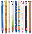 Produktbild: LEGAMI 9er Set radierbare Gelstifte mit neuem Monster Stift Stifteset mit Hai, Giraffe, Bunny, Panda, Lama, Einhorn, Pinguin, Teddy und MONSTER
