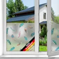 Produktbild: d-c-fix Fensterfolie Finja - 45 cm x 1,5 m – statische Sichtschutzfolie mit modernem Muster für Glasflächen – selbsthaftend, blickdicht, dekorativ