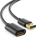 Produktbild: deleyCON 1,5m USB 2.0 High Speed Kabel Verlängerungskabel USB A-Stecker zu USB A-Buchse - Schwarz