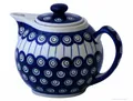 Produktbild: Original Bunzlauer Keramik Teekanne 1.0L im Dekor 8 / Kaffeekanne