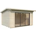 Produktbild: Palmako Gartenhaus Ines Slide Plus Naturbelassen 390 cm x 300 cm