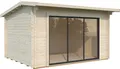 Produktbild: Palmako Gartenhaus Ines 11,1 m² Slide Plus mit Isolierglas-Schiebetür - 44 mm naturbelassen