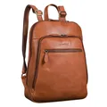 Produktbild: Benthill Rucksack Rucksack Echt Leder Damen Herren Daypack Backpack Lederrucksack, Reißverschlussfach