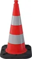 Produktbild: UvV® BigFoot Leitkegel 75cm Pylone 5,5kg 2 x RA2 Reflexstreifen