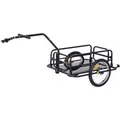 Produktbild: HOMCOM Fahrradanhänger 40 kg Kupplung Klappbar Stahl Gummi Schwarz 155 x 71,5 x 77 cm