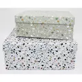 Produktbild: 4x Boxen 5er Set Kisten Aufbewahrung Lagerung Karton Verpacken Geschenke Decken