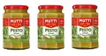 Produktbild: 3x Mutti Pesto Verde Pomodori Verdi Grünes Tomatenpesto Pasta Sauce 100% italienische Tomate Glas 180g Würzsaucen mit Cashewnüssen, Grana Padano und Pecorino Romano