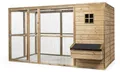 Produktbild: Fatmoose Hühnerstall HappyHen House aus Holz mit Auslauf - 327x209x183 cm