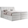 Produktbild: MKS Boxspringbett, Weiß, Textil, 2-Sitzer, H3, Rechteckig, 160x200 cm, Schlafzimmer, Betten, Boxspringbetten