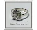 Produktbild: Edelschmiede925 Silberring Edelschmiede925 schlichter Ring mit Silbernugget 925/- Ringgröße 57