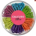 Produktbild: CALCUSO Büromaterial: Große farbig sortierte belastbare Büroklammern für den Sch