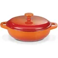 Produktbild: GSW Schmortopf Orange Shadow, Orange, Metall, 4.5 L, rund, 30 cm, ISO 9001, backofengeeignet, hitzebeständige Griffe, rostfrei, hitzebeständig, geschmacksneutral, optimale Wärmeverteilung, leichte Reinigung, schadstofffrei gemäß EU-Standards, Kochen, Töpfe, Schmortöpfe
