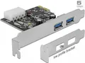Produktbild: PCI Expr Card Delock 2x USB3.0 ext +LowProfile