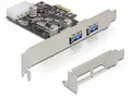 Produktbild: DeLOCK 2x USB 3.0 PCI Express card, PCIe, USB 3.2 Gen 1 (3.1 Gen 1), 1x Power SA