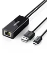 Produktbild: UGREEN Ethernet Adapter für Chromecast und TV Stick Micro USB auf RJ45 LAN Netzwerkadapter mit USB 2.0 Netzkabel für Stromversorgung