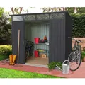 Produktbild: Pergart Gerätehaus Lübeck 86 Anthrazit matt 238 cm x 194 cm x 203 cm