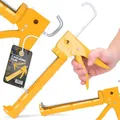 Produktbild: Kartuschenpresse Kartuschenpistole Auspresspistole Silikonpresse Silikonspritze Ergonomische Griff Stark Stahl Dicht Silikon Acryl Klebstoff Kartuschen