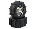 Produktbild: Traxxas Paddle Reifen auf 2.8 All Star Felge chrome schwarz hinten TRX3776 Rustl