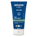 Produktbild: WELEDA Bio FOR MEN 2in1 Face Wash – erfrischendes Naturkosmetik Männer Gesichtsreinigung/Bartpflege Waschgel mit Weidenrinde & Süßholzwurzel. Herren Reinigungsgel für Gesicht & Bart (vegan / 100ml)