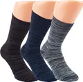 Produktbild: by Riese 3-15 Paar Bambus Socken MELANGE Bambussocken Softrand ohne Gummi Damen Herren (3, 39/42)
