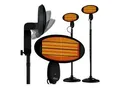 Produktbild: TroniTechnik® Quartz-Heizstrahler mit 3 Stufen, Standstrahler mit verstellbarer Teleskopstange und Kopf, 2000 Watt Terrasse