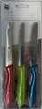 Produktbild: WMF Vespermesser-Set 6-teilig mit bunten Griffen Frühstücksmesser Brötchenmesser