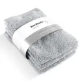 Produktbild: herzbach home Gästehandtuch 3er Set 30 x 50 cm (Silbergrau) – Hochwertige, weiche & saugstarke Gäste-Handtücher in Premium-Qualität – 100% natürliche Baumwolle