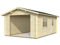 Produktbild: Holzgarage Bausatz 44mm Garage ROGER 470x570cm ohne Tor 44mm Blockbohle