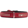 Produktbild: HUNTER SOFTIE DELUXE Hundehalsband, Kunstleder, glitzernde Strasssteine, 40 (XS-S), rot