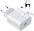 Produktbild: iPhone 15 Pro Max Schnell Ladegerät 20W Charger Netzteil USB C Power Adapter + 1m USB‑C auf USB C Ladekabel Set für Apple, Samsung, Huawei, Xiaomi