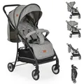 Produktbild: Cangaroo Kinderwagen London Buggy, Aluminiumrahmen, verstellbare Rückenlehne hellgrau