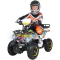 Produktbild: Actionbikes Motors Elektro Kinderquad Torino | 1000 Watt - 36 V - Pocket Quad bis 24 km/h - 3 Stufen - Kinder Elektroquad (Gelb Graffiti)