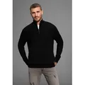 Produktbild: Troyer BRUNO BANANI, Herren, Gr. 4XL (68/70), schwarz, Strick, Obermaterial: 50% Baumwolle, 50% Polyacryl, Basic schmal, Rippbündchen, Pullover Troyer, mit Reißverschluss