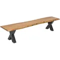 Produktbild: riess-ambiente Bank, Grau, Braun, Holz, Holz, Metall, Metall, 200x45x40 cm, Esszimmer, Bänke, Sitzbänke