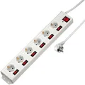 Produktbild: HAMA 6-FACH Steckdosenleiste Mehrfachsteckdose mit Überspannschutz weiß