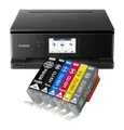 Produktbild: IC-Office TS8750 Tintenstrahl Multifunktionsdrucker 3-in-1 (Drucken, Kopieren, Scannen, SD-Karte, Duplex, WLAN, AirPrint) schwarz + 6 XXL Tintenpatronen