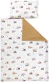Produktbild: TupTam Kinder Bettwäsche Gemustert 2-Teilig Wendebettwäsche, Farbe: Baufahrzeuge/Bagger/Beige/Kakaobraun, Größe: 120x90 cm