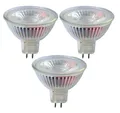 Produktbild: TRANGO LED-Leuchtmittel, 3er Set MR16-NT3 LED Leuchtmittel mit MR16 Fassung zum Austausch herkömmlicher Halogen Leuchtmittel MR16 I GU5.3 I G4 12 Volt 3000K, 3 St., Glühlampe, Reflektor Lampe, LED Birnen