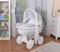 Produktbild: WALDIN Baby Bollerwagen,Stubenwagen,komplett mit Zubehör,Stoffe Grau/Sterne-grau