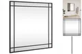 Produktbild: Wandspiegel Schwarz 60x60 Cm Quadratisch Eisen