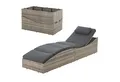 Produktbild: Juskys Wellnessliege Lamia, Polyrattan Liege, klappbar, Kopfteil verstellbar, 160 kg belastbar