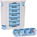 Produktbild: 4 Stück Pillendosen Medikamentendosierer Pillenbox Tablettendose Tablettenbox Wochendispenser für Pillen 7 Tage von M&H-24