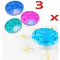 Produktbild: 3x Pillendose Tablettenbox 7 Tage Pillenbox Medikamentenbox Fächer Tablettendose