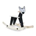 Produktbild: hauck Schaukeltier für Kleinkinder Rock N Swing ab 18 Monate bis 50 kg, Schaukelpferd Holz (FSC® Zertifiziert), Kufen Drehbar - Umbaubar zum Schaukelsitz (Zebra)