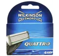Produktbild: Wilkinson Rasierklingen Sword Quattro Plus Klingen Ersatzklingen 4 Stück
