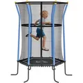 Produktbild: HOMCOM Kids Trampoline Stahl Kunststoff Blau Ø163,5 x H190 cm